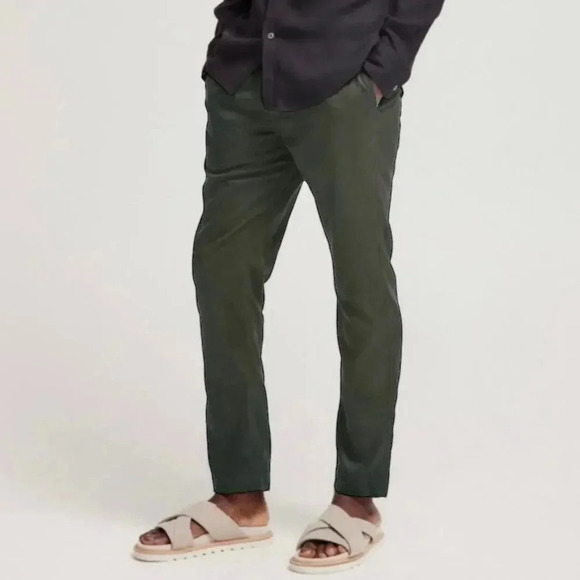 Venroy Other - Venroy Men’s Tencel Lounge Chino Pull-on Pants Trousers in Green Size M